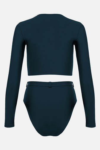 The High Waist Silhouette Bikini Bottom in Palm