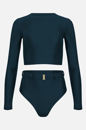 The High Waist Silhouette Bikini Bottom in Palm