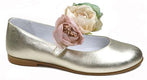 Gold  Ballerina with flowers