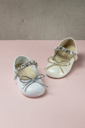 SWAROVSKI CRYSTALS EMBELLISHED BALLERINA IVORY