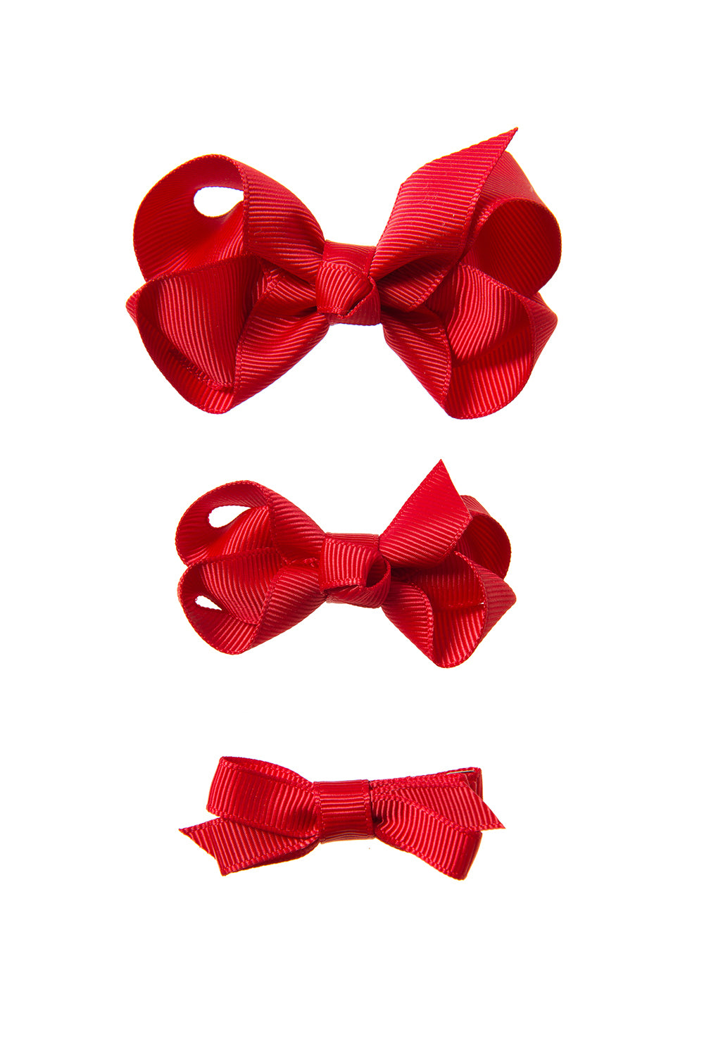 Ruby Red Hair bow clips