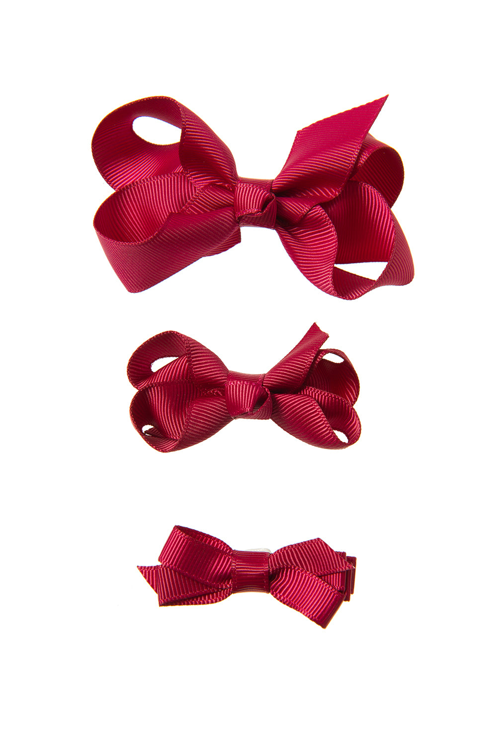 Rose Red Hair bow clips