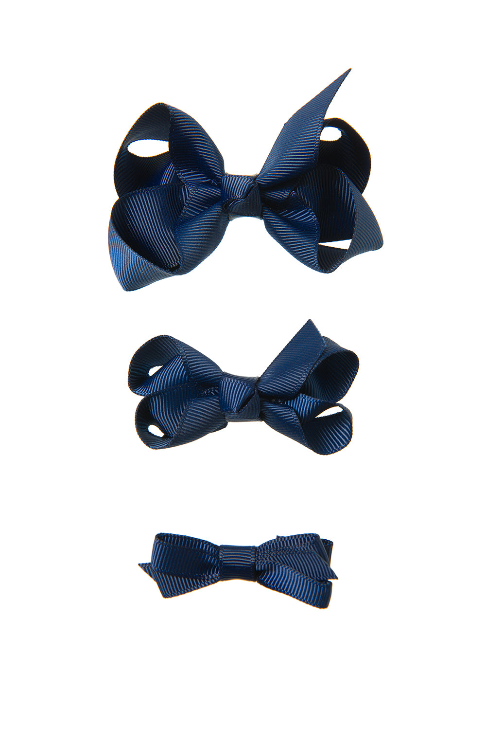 Navy Hair bow clips