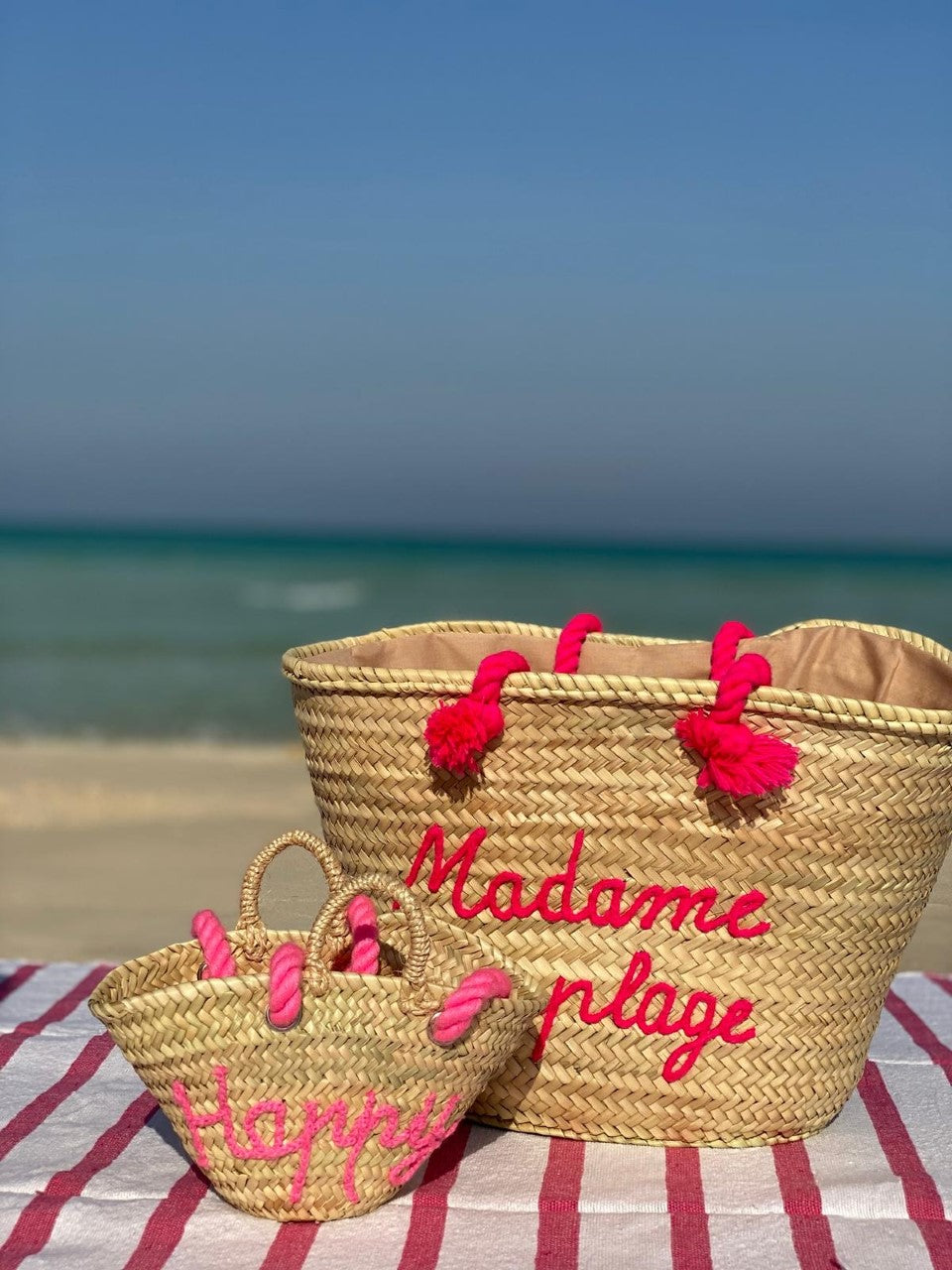 Madame a la plage Straw Bag