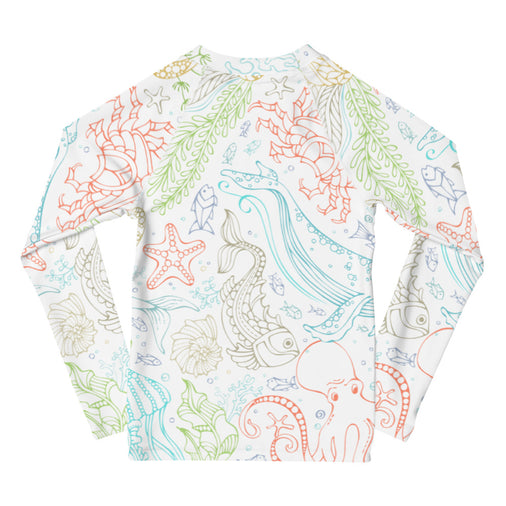 Pastel Sea World Kids Rash Guard