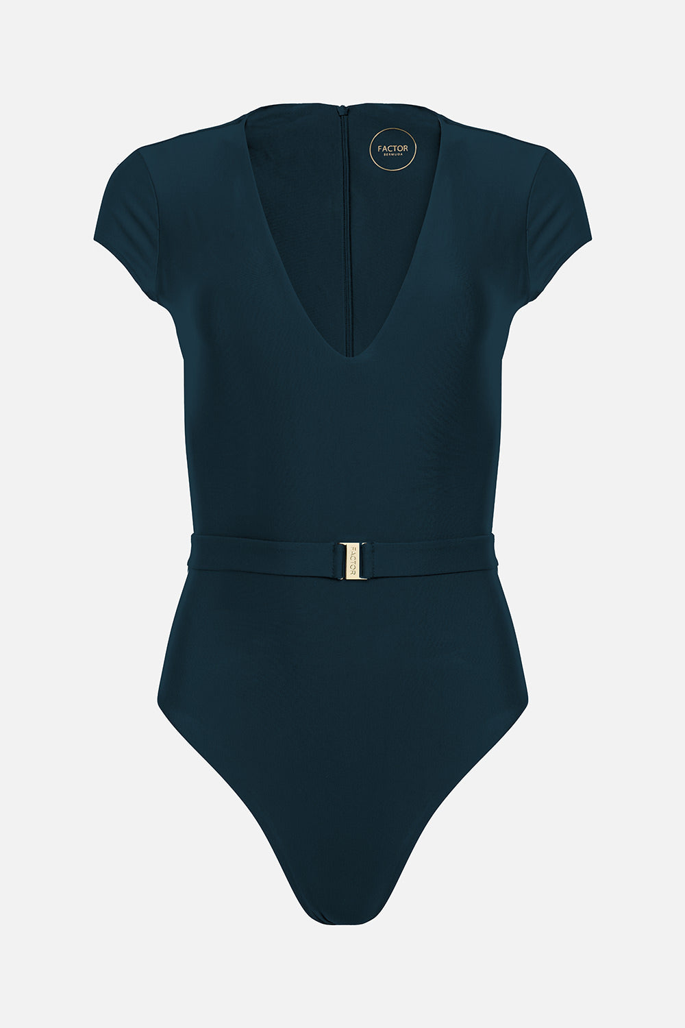 The Plunge Silhouette Swimsuit in Palm